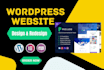 build and design a responsive wordpress website for you