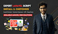 develop custom laravel features, fix bugs, install scripts