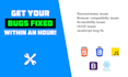 fix HTML, CSS, js, responsiveness within an hour