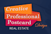 create professional real estate postcard, flyer, or brochure design
