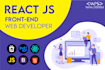 do front end web development in react js