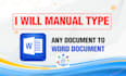 do manual type any document to word document