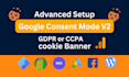 setup cookie consent mode v2 banner your shopify website