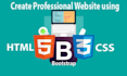 design front end web development with HTML,CSS and bootstrap