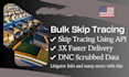 do bulk skip tracing for USA using API