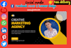 design facebook cover, linkedin, youtube and twitter banner