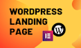 design  landing page or squeeze page with elementor