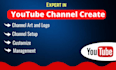create youtube channel with a logo banner and video seo