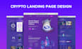do cryptocurrency trading UI UX web landing page design