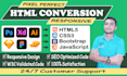 convert PSD to html, figma to html, xd to html css responsive bootstrap website