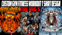 draw gym fitness sports t shirt design