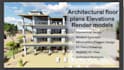 draw architectural floor plans elevations render models