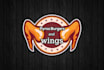 design chicken wings, burger and pizza logo