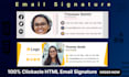 make a professional clickable HTML email signature for outlook, gmail and apple