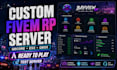 create your fivem server with custom scripts and features