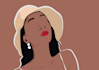 draw high quality faceless portrait illustration