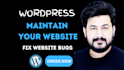 fix wordpress issues and provide website maintenance, security, and support
