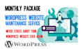 do monthly wordpress website management and maintenance support