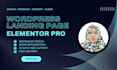 design a wordpress landing page or elementor landing page