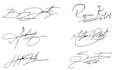 do handwritten logo, scripted, cursive signature and autograph