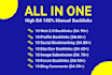 create 70 high da manual mix backlink to super boost ranking
