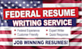 provide professional federal resume writing services