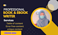 ghostwrite non fiction ebooks for you upto 50,000 words