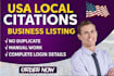 do 200 top USA local citations and directory submissions