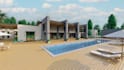 design your swimming pool , and patio deck