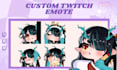 create cute custom chibi emotes for twitch or discord