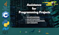 assist with cpp, python, java programming projects