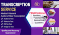 transcribe english audio and video with proofreading