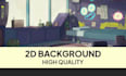 make a cinematic 2d background scene for animation quick