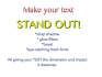 style your text with eye catching fonts and effects