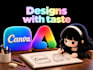 design any graphics using canva or adobe express