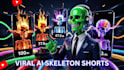 create dr data style ai skeleton animation shorts