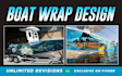 do unique and professional boat wrap design