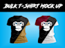do a bulk tshirt, clothing mockup with your design