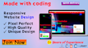 build modern and responsive cooding website design html,css,js