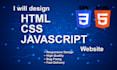 design static website with responsive and fast load