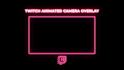 design an animated webcam overlay with neon and effects