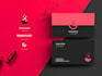 create modern minimal and stylish business card