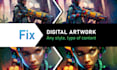 fix, correct, enhance digital art