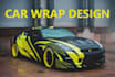 create a unique car wrap designs and mockups