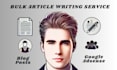 write bulk articles for SEO and blog post content creation