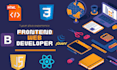 be your frontend web developer using HTML CSS bootstrap react js