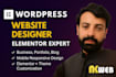 create a modern wordpress website using elementor for your online business