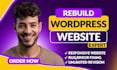 rebuild or redesign your wordpress website with elementor