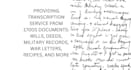 provide handwriting transcription services in english from the 1700s
