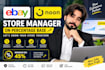 manage your ebay, noon store for more sales,  efficiency